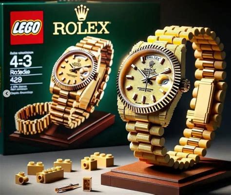 lego rolex horloge|Lego clocks for sale.